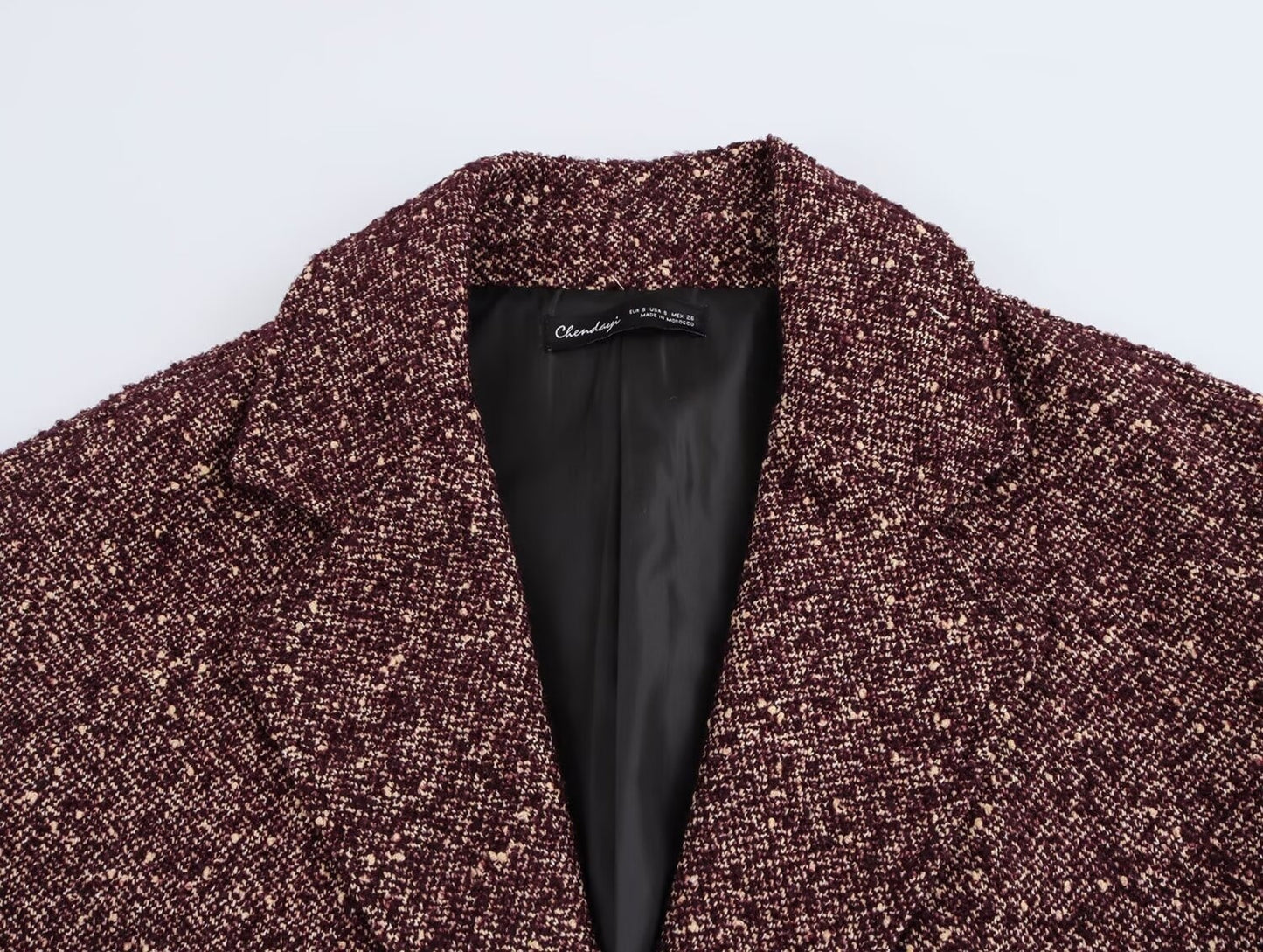 All-match Design Draping Herringbone Twill Woolen Coat